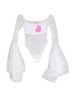 Dolls Kill Hearts White Bodysuit Size XXS - photo 2