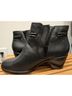 Clarks 100% Leather Black Ankle Boots Size 9 1/2 - photo 9