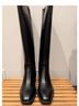 Nine West 100% Leather Black Boots Size 5 1/2 - photo 3