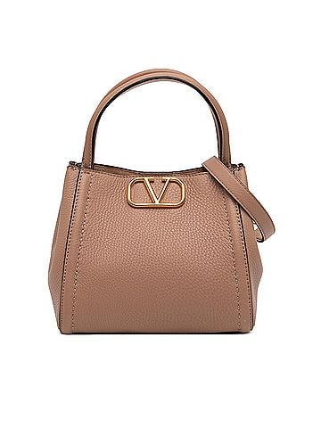 Valentino Small Grainy Calfskin Alltime Satchel (view 1)
