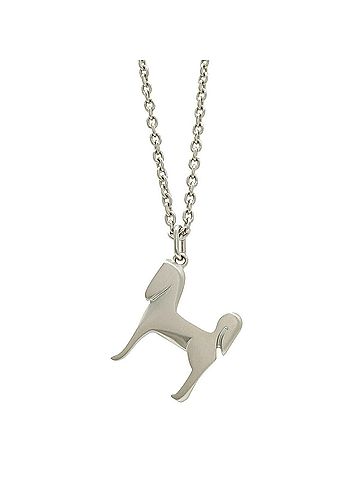 Hermès HERMES Panache Necklace Pendant Chain Horse Motif Metal Silver (view 2)