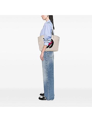 Prada Canvas Canapa Printed Banana Tote (view 2)