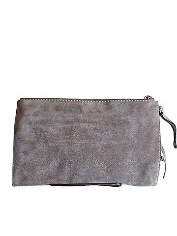 MICHAEL Michael Kors Billy Suede Fringe Zip Clutch (view 2)