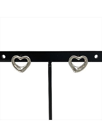 Tiffany & Co. Tiffany & Co. Open Heart Earrings, SV925, 1.7g, Silver, Women's. (view 1)