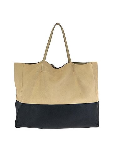 Céline CELINE Horizontal Cabas Bicolor Beige Black Gold Hardware Leather Tote Bag Shoulder for Women (view 1)