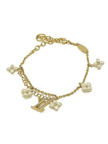 Louis Vuitton LOUIS VUITTON Louis Vuitton Bracelet LV Floragram Monogram Flower GP Gold M0940A (view 1)