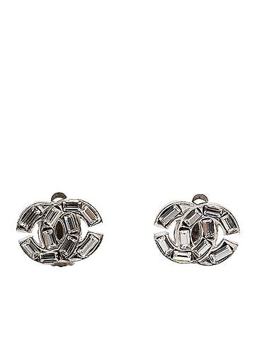 Chanel Chanel Coco Mark Bijou Earrings, Silver Metal, Women's CHANEL (view 1)