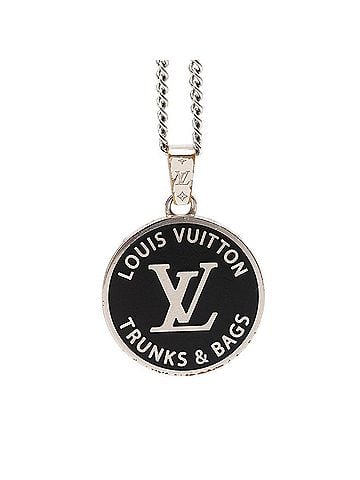 Louis Vuitton Louis Vuitton Collier LV Award Chain Pendant Necklace M00911 Black Silver Metal Women's LOUIS VUITTON (view 1)