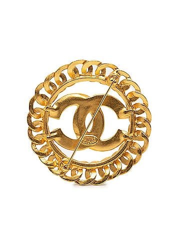 Chanel Chanel Vintage Coco Mark Brooch, Gold Plated, Women's CHANEL (view 2)