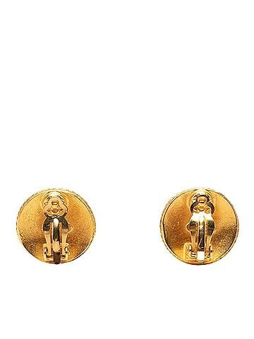 Chanel Chanel Coco Mark Round Earrings, Gold Plated, Women's CHANEL (view 2)