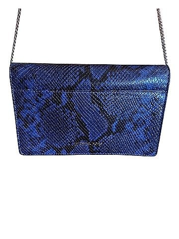 Michael Kors Ellie MD Shoulder Clutch Snake Print Leather Crossbody Bag (view 2)