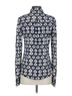 Tory Burch 100% Rayon Blue Ivory Long Sleeve Blouse Size S - photo 2