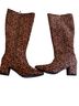Comfort Ease 100% Synthetic Animal Print Brown Black Boots Size 11 - photo 2