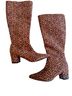 Comfort Ease 100% Synthetic Animal Print Brown Black Boots Size 11 - photo 1