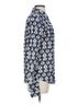 Tory Burch 100% Rayon Blue Ivory Long Sleeve Blouse Size S - photo 6