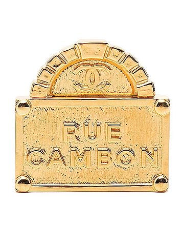 Chanel Chanel Coco Mark Rue Cambon Brooch, 22A stamp, Gold Plated, Women's CHANEL (view 1)