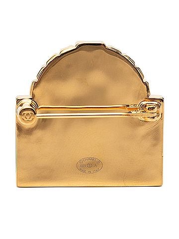 Chanel Chanel Coco Mark Rue Cambon Brooch, 22A stamp, Gold Plated, Women's CHANEL (view 2)