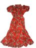 Max Studio Floral Red Casual Dress Size S - photo 1