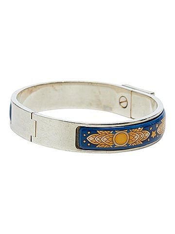 Hermès Hermes Email PM Cloisonné Bangle SV925 Silver Enamel Women's HERMES (view 2)