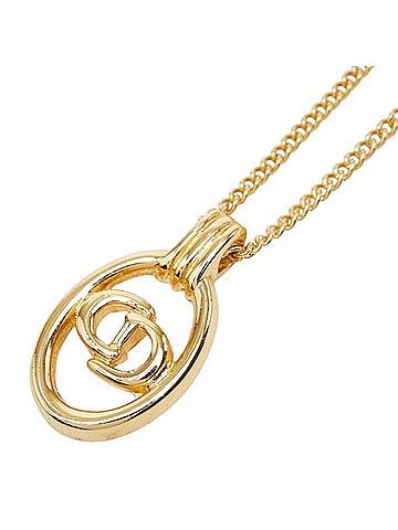 Christian Dior Christian Dior Dior CD Logo Pendant Necklace, Gold Plated (GP), Women's. (view 1)