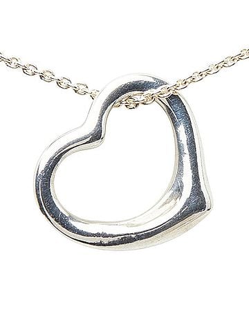 Tiffany & Co. Tiffany & Co. Peretti Open Heart Necklace, SV925 Silver, Women's. (view 2)