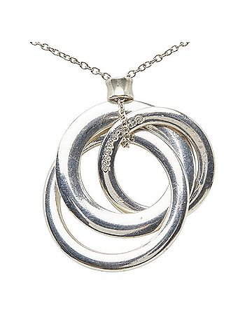 Tiffany & Co. Tiffany & Co. Interlocking Circle Small Necklace, SV925 Silver, Women's. (view 2)