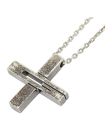 Gucci Gucci Cutout G Cross Pendant Necklace, SV925 Silver, Women's GUCCI (view 1)