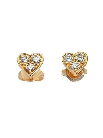 Tiffany & Co. Tiffany & Co. Sentimental Heart Diamond Earrings, 18K Pink Gold (750) (view 1)