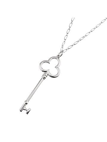 Tiffany & Co. Tiffany & Co. Clover Key Necklace, 51cm, Sterling Silver (SV 925) Necklace (view 1)
