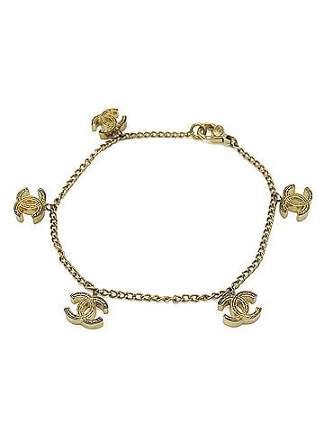 Chanel CHANEL Matelassé Coco Mark Chain Bracelet GP Gold 03P (view 1)
