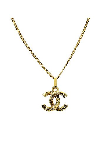 Chanel CHANEL Coco Mark Chain Necklace Pendant GP Gold (view 1)
