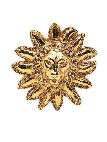 Chanel Chanel Lion Motif Vintage Brooch Gold Plated Women's CHANEL (view 1)