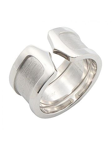 Cartier Cartier C2 Wide Ring, 18K White Gold (18KWG), Women's Silver Tone (view 1)