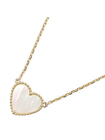 Van Cleef & Arpels Van Cleef & Arpels Lucky Alhambra Necklace, Mother of Pearl 18K (Yellow Gold), Women's, Gold/White Tones (view 1)