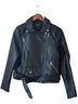 PrettyLittleThing Black Silver Faux Leather Jacket Size 4 - photo 1