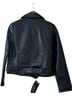 PrettyLittleThing Black Silver Faux Leather Jacket Size 4 - photo 2