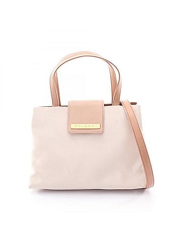 Bvlgari Bulgari BVLGARI 2-way handbag, fabric and leather, women's, pink (view 1)