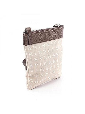 Bvlgari Bulgari BVLGARI Logo Mania Shoulder Bag Handbag Canvas Leather Women's Beige Brown (view 2)