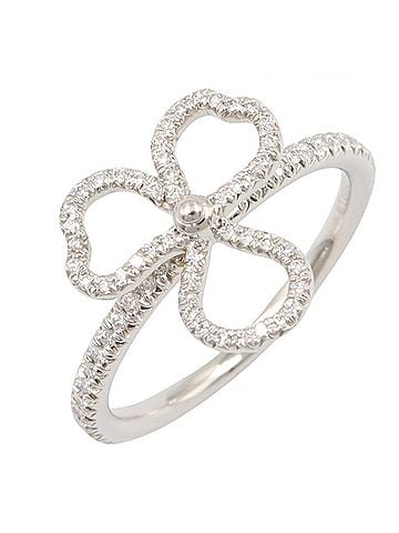 Tiffany & Co. Tiffany & Co. Paper Flower Diamond Ring - Platinum (Pt950) Women's Silver/Clear Tone (view 1)