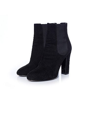 Dolce & Gabbana Dolce & Gabbana, Black suede heeled chelsea boots. (view 1)