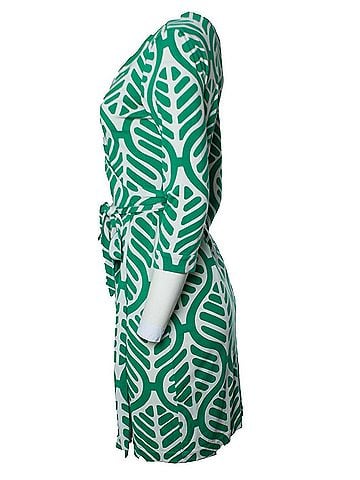 Diane von Furstenberg Diane Von Furstenberg, Wrap dress in green and white (view 2)