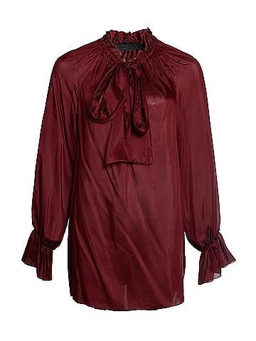 The Row The Row, Wine red blouse with bow (view 1)