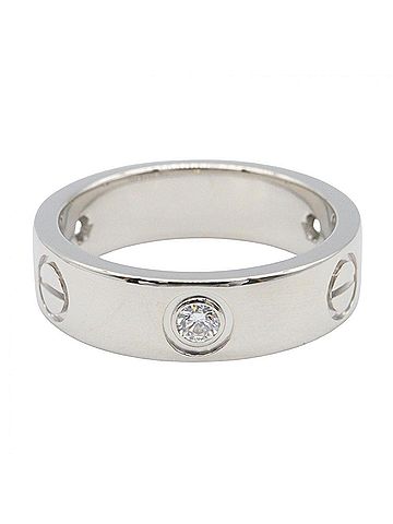 Cartier Cartier Love Ring 3PD - 18K White Gold (18KWG) Diamond for Women Silver/Clear Tone (view 2)