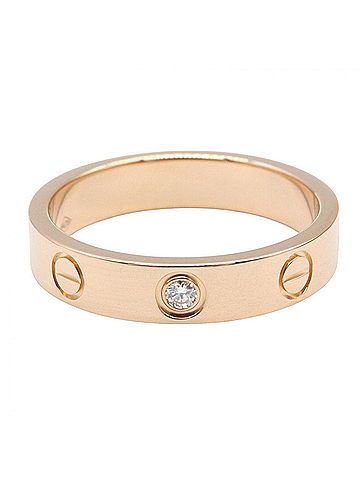 Cartier Cartier Mini Love Ring 1PD - 18KPG (Pink Gold) Diamond Women's Gold Tone Clear (view 2)
