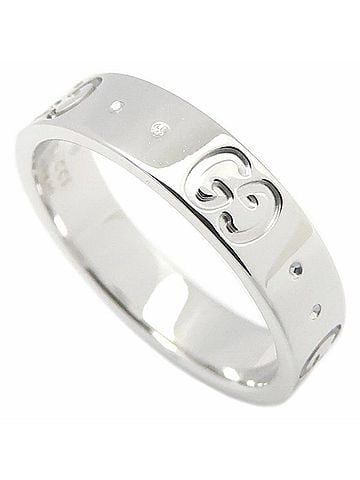 Gucci GUCCI Icon Ring, Size #8, 18K White Gold, Women's, Item Number 295548 (view 2)