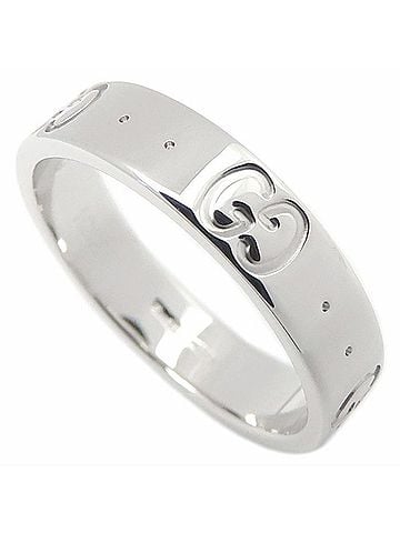 Gucci GUCCI Icon Ring, Size #9, 18K White Gold, Women's, Item Number 295549 (view 1)