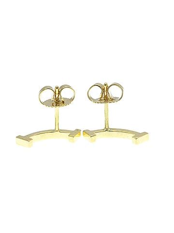 Tiffany & Co. Tiffany Smile No Stone Yellow Gold (18K) Stud Earrings Gold (view 2)