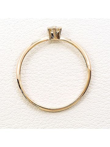 Unbranded 18K (18-karat) Pink Gold Ring with 0.10ct Diamond, Total Weight 0.8g, Jewelry (view 2)