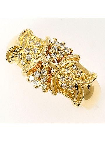 Unbranded 18K (18-karat) Yellow Gold Ring with 0.18ct Diamond, Total Weight 4.7g, Jewelry (view 1)