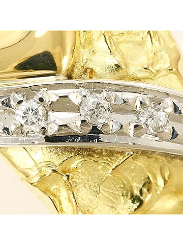 Unbranded PT900 Platinum 18K Yellow Gold Ring with 0.09ct Diamond, Total Weight 7.6g, Jewelry (view 2)